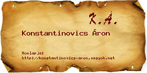 Konstantinovics Áron névjegykártya